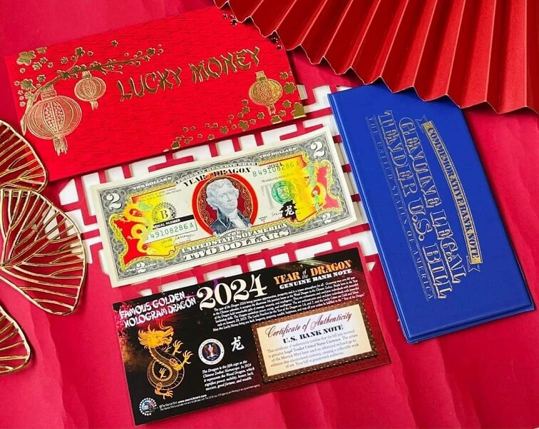 2 đô rồng 2024 thiệp xanh