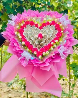 Bó hoa bằng tiền 1 nghìn