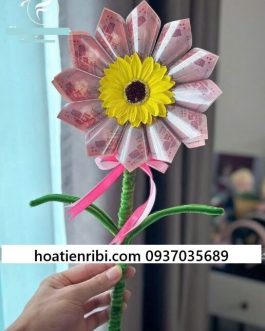 Hoa Hướng Dương Gắn Tiền Đẹp Tại TP.HCM | Hoa Tiền Ribi
